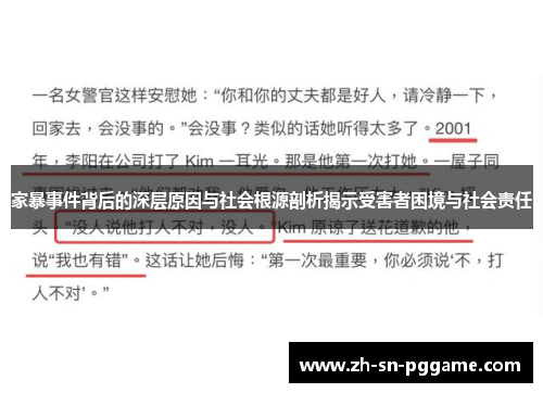 家暴事件背后的深层原因与社会根源剖析揭示受害者困境与社会责任